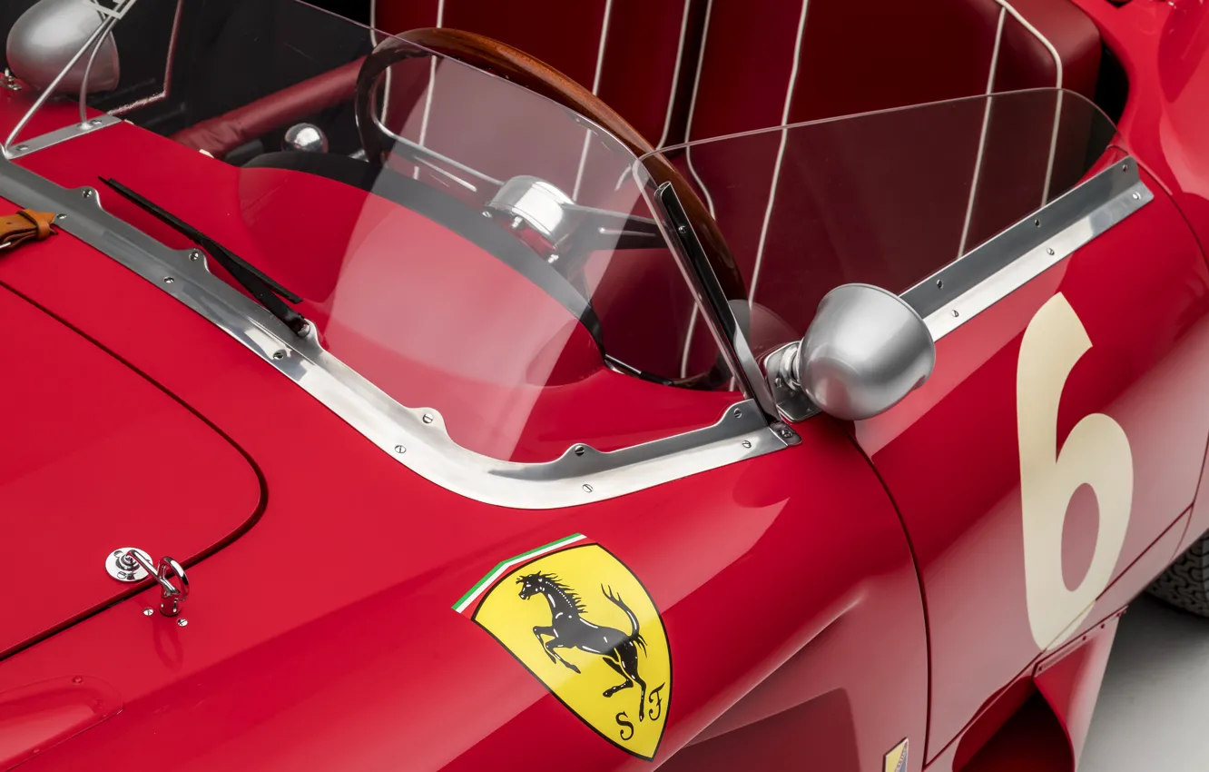 Фото обои Ferrari, Classic, 1957, Scuderia Ferrari, 24 Hours of Le Mans, 24 часа Ле-Мана, Classic car, …