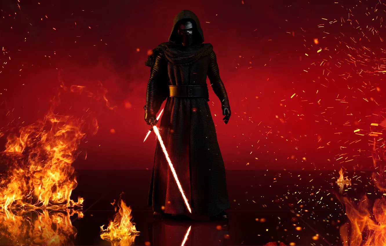 Фото обои Огонь, Star Wars, Меч, Ситх, Sith, Кайло Рен
