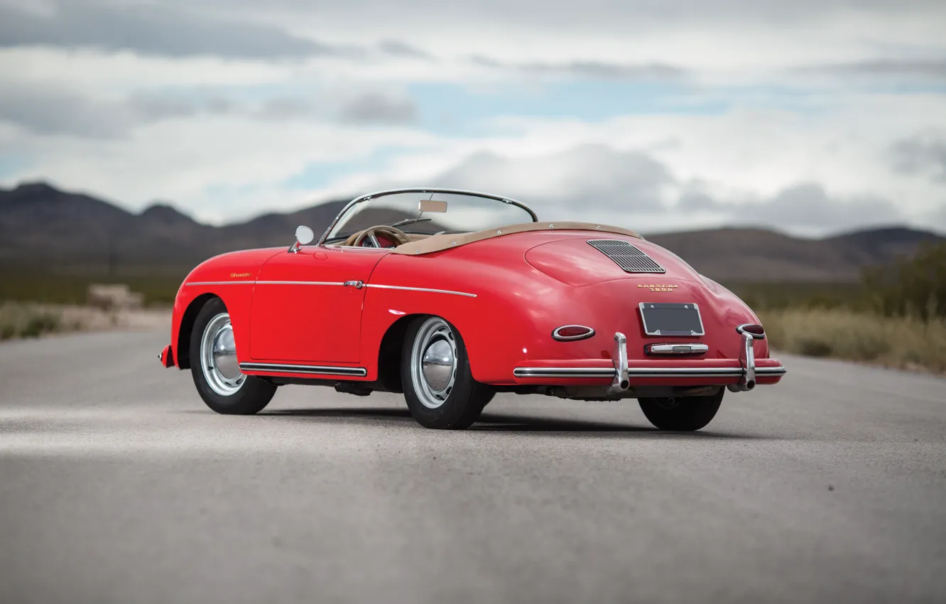 Фото обои Porsche, 356, 1958, rear view, Porsche 356A 1600 Speedster