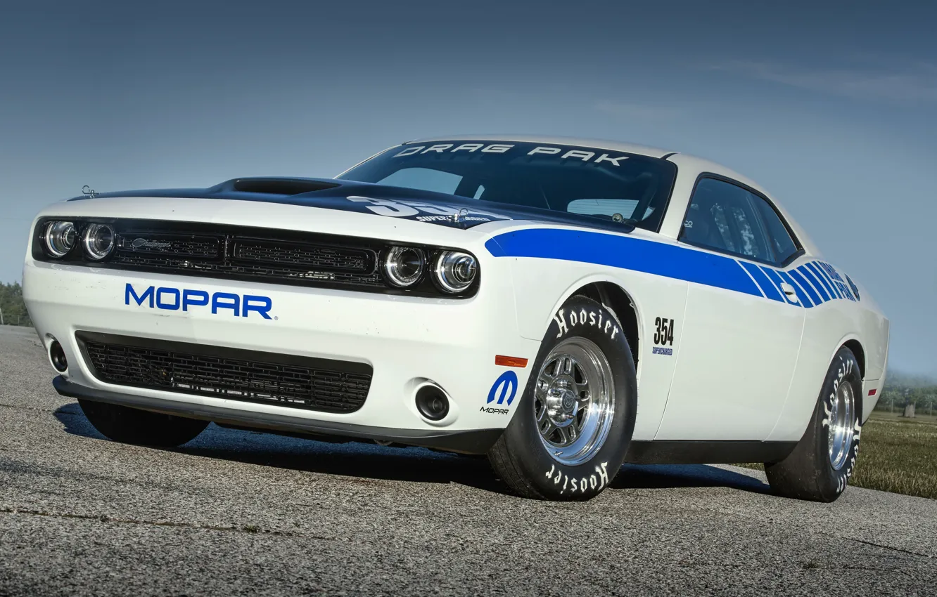 Фото обои Challenger, Supercharged, Hemi, Mopar, 2015, Drag Pak