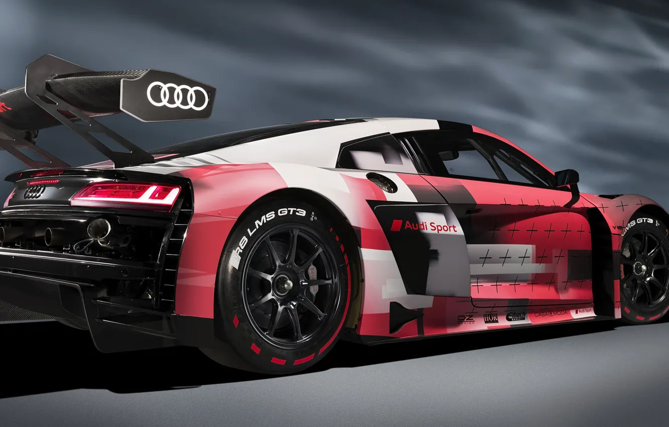 Фото обои Audi R8, GT3, coupe, LMS, speed, sports car, exterior, aerodynamics