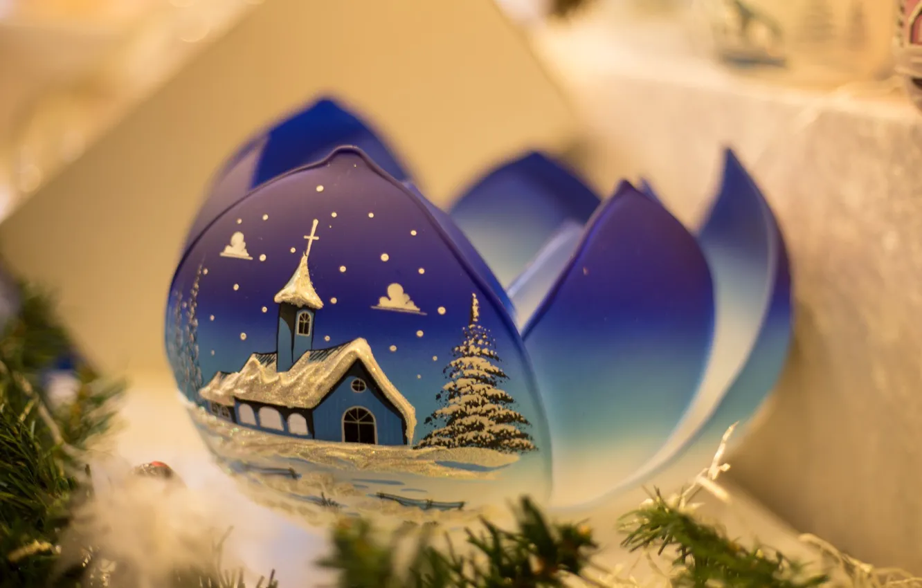Фото обои зима, синий, новый год, шар, рождество, лепесток, christmas, new year
