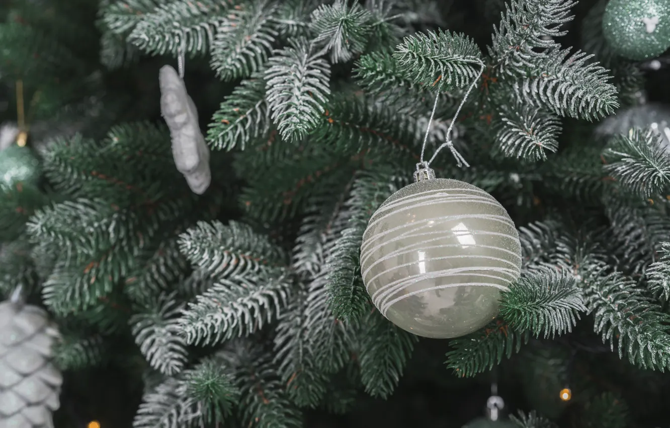 Фото обои украшения, шары, елка, Новый Год, Рождество, Christmas, balls, New Year