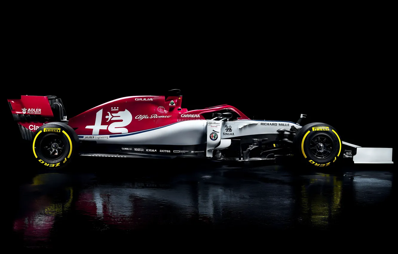 Фото обои Alfa Romeo, Formula 1, Sport, simple background, C38, Alfa Romeo C38