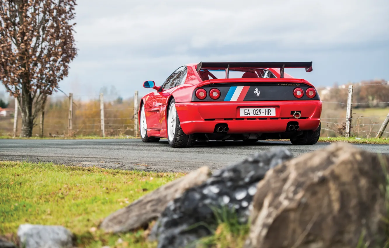 Фото обои Ferrari, феррари, вид сзади, F355, Ferrari F355 Challenge