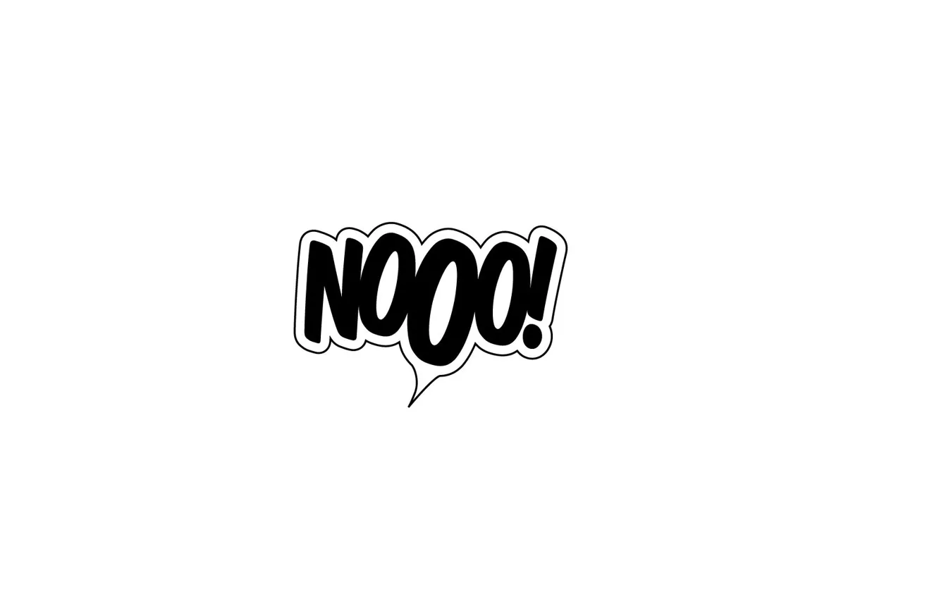 Фото обои Minimalism, Нет, Nooo