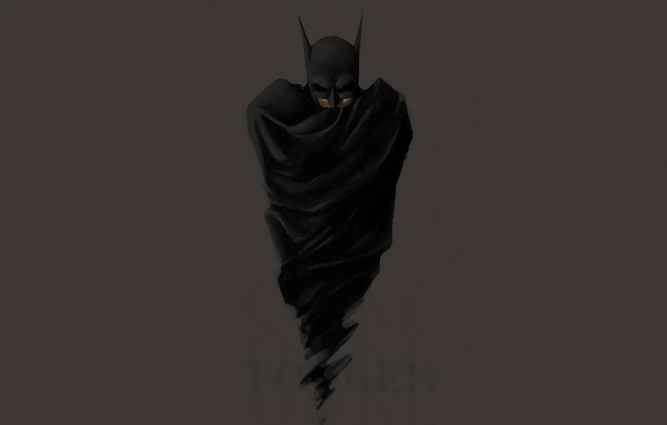 Фото обои Бэтмен, плащ, Batman, Темный рыцарь, DC Comics, art.