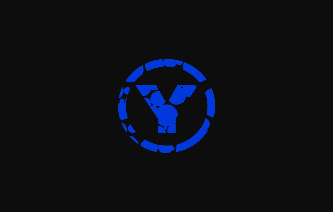 Фото обои music, logo, house, pryda, blue, static, fon, balck