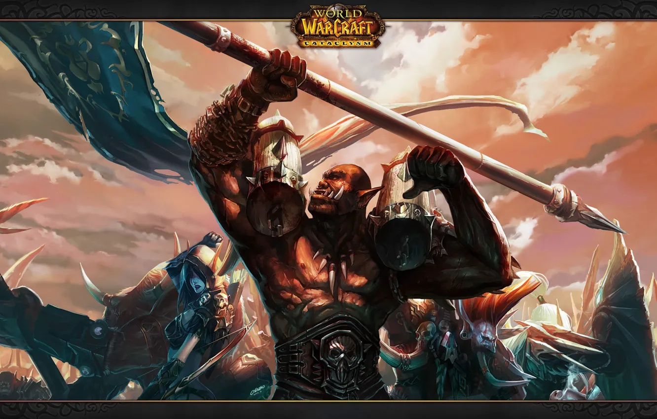 Фото обои wow, world of warcraft, cataclysm, Орда, Vol'jin, вожди, Sylvanus, Baine