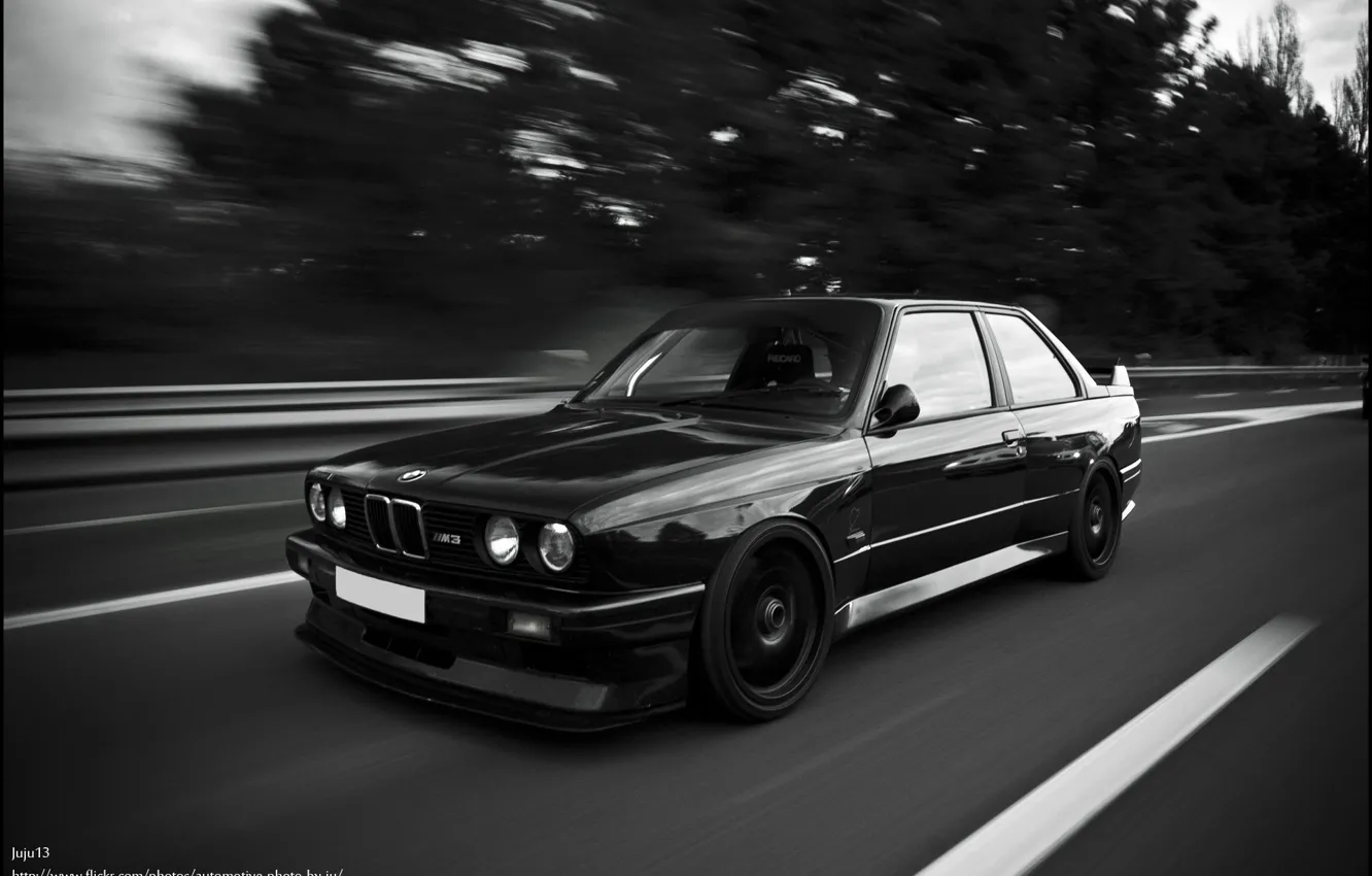 Фото обои bmw, e30