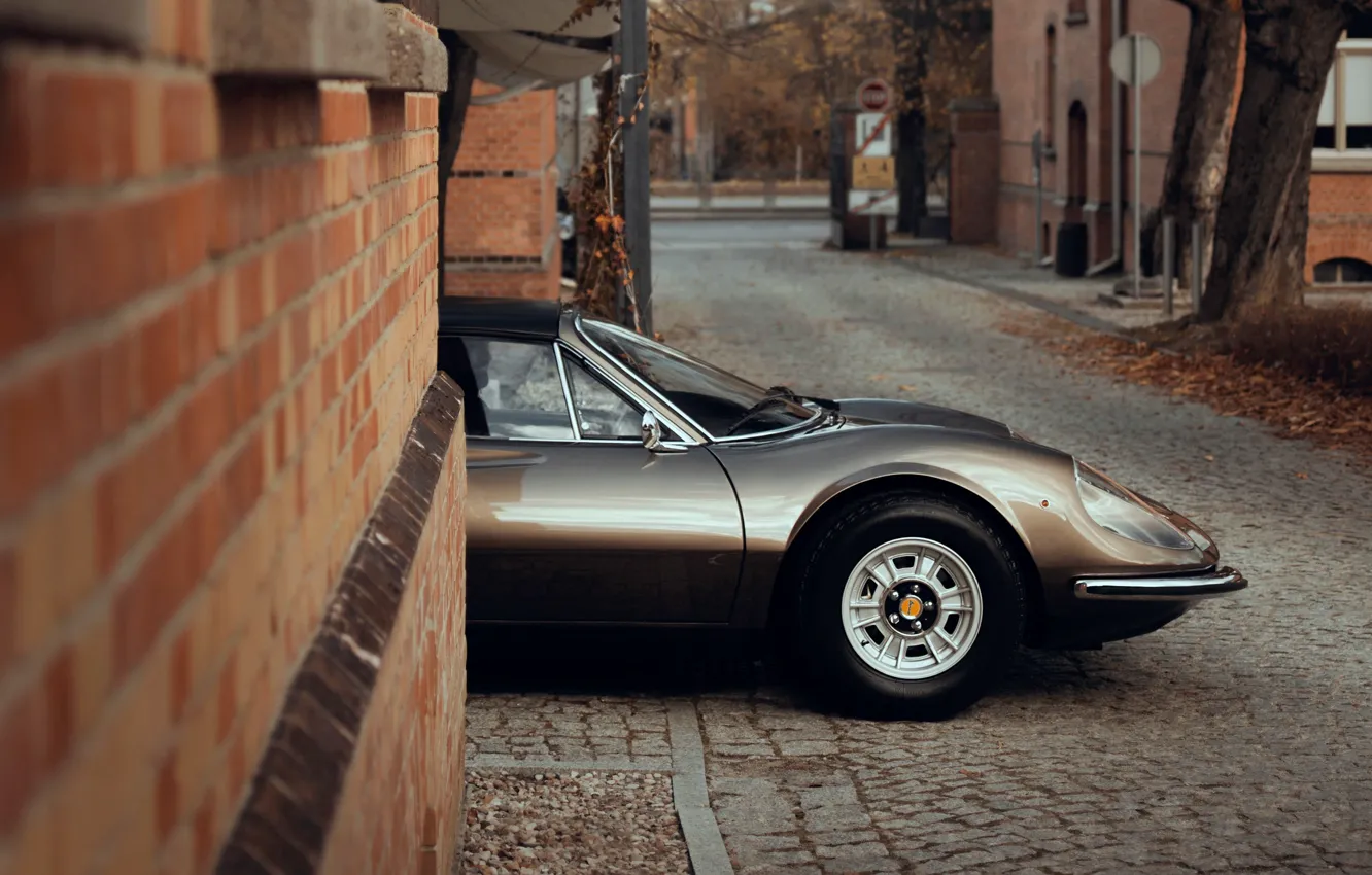 Фото обои Ferrari, classic, 1973, Dino, Ferrari Dino 246 GTS