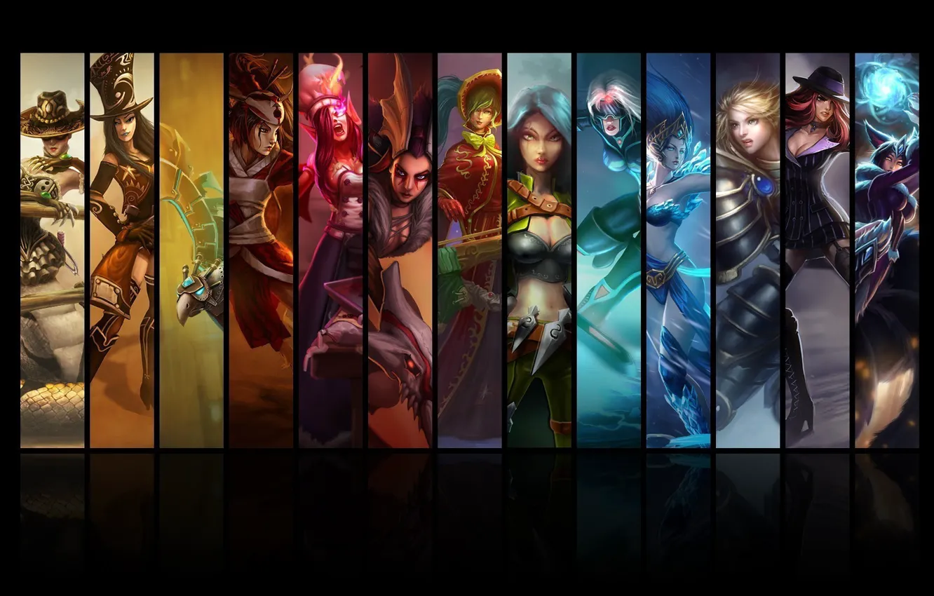 Фото обои девушки, игра, game, League of Legends, LOL, Лига Легенд, ЛОЛ, игровые персонажи