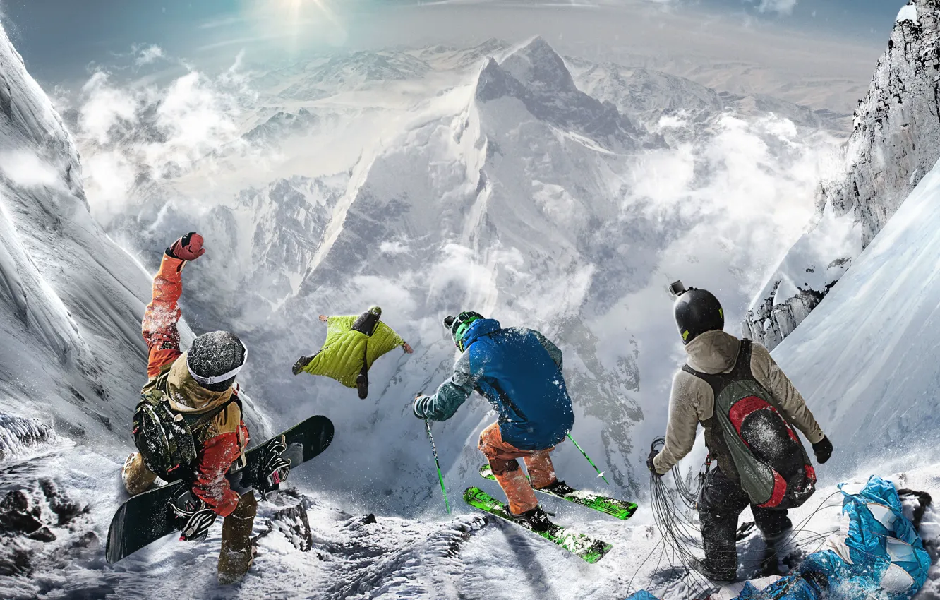 Фото обои Горы, Снег, Ubisoft, Game, Steep, TheVideoGamegallery.com