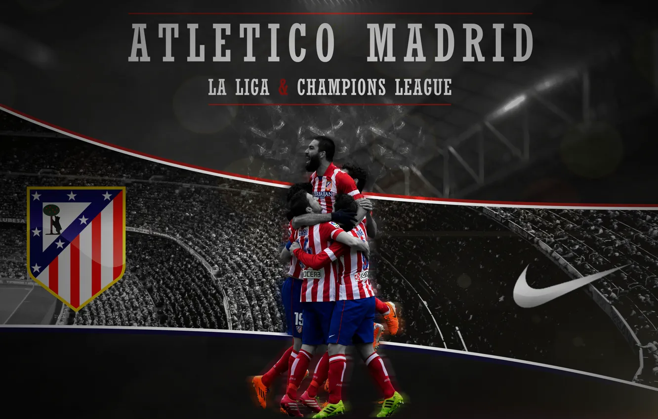 Фото обои wallpaper, logo, Nike, football, Spain, Atletico Madrid