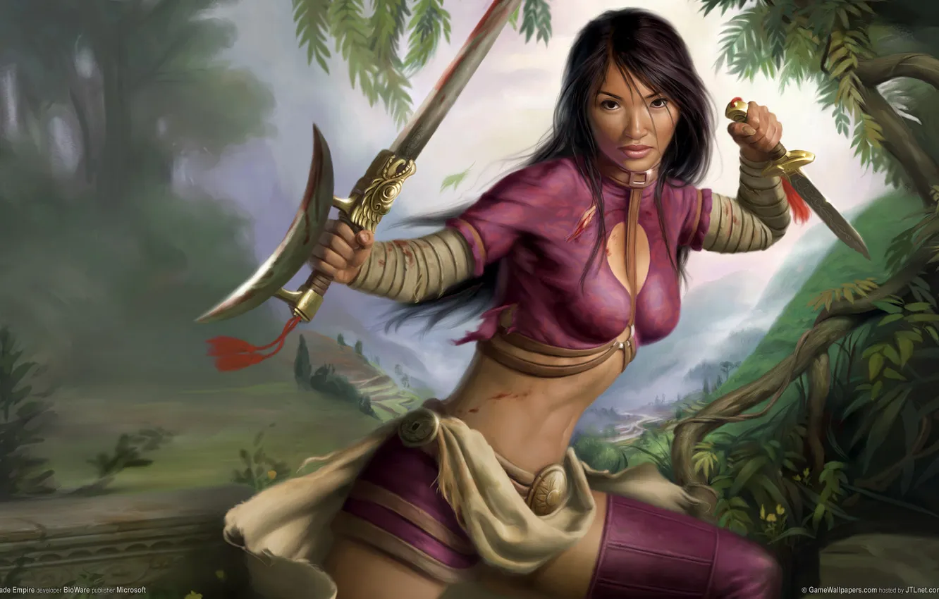 Фото обои девушка, воин, Action, красотка, BioWare, 2007, RPG, Jade Empire