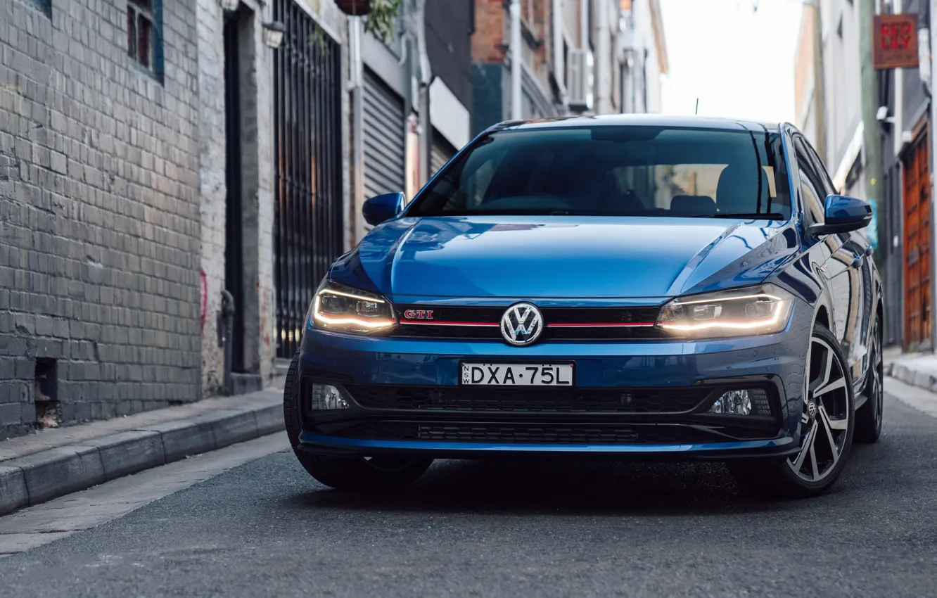 Фото обои Volkswagen, GTI, 2018, Polo