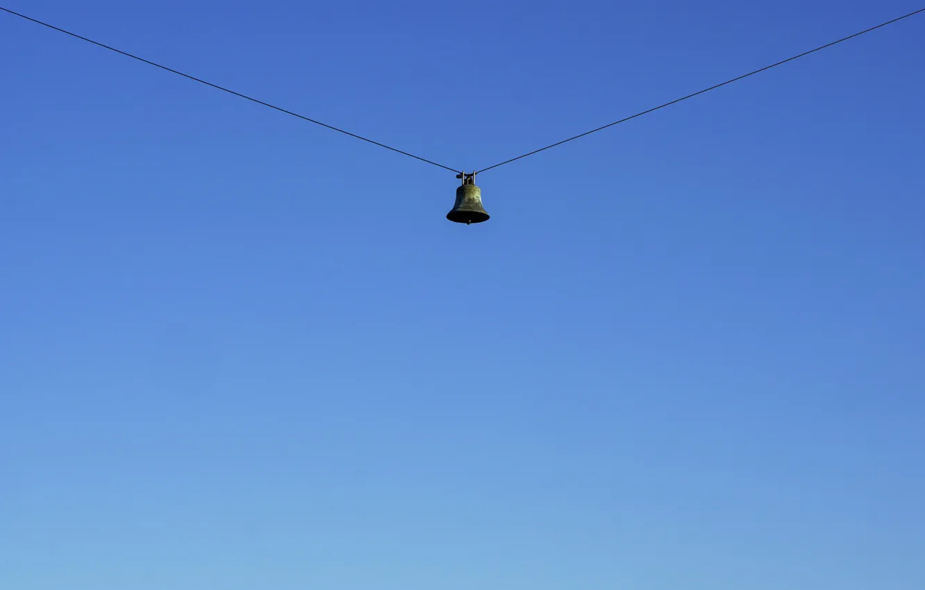 Фото обои sky, wire, bell