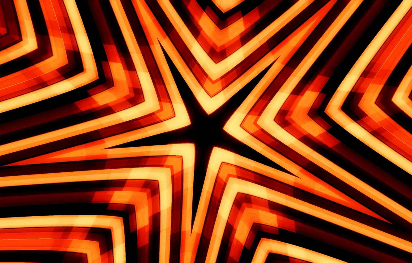 Фото обои Star, Black, Yellow, Abstract Art