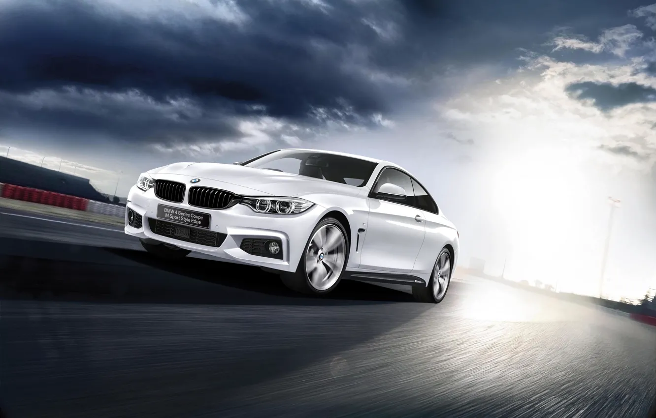 Фото обои бмв, BMW, белая, 2015, 4-Series, F36