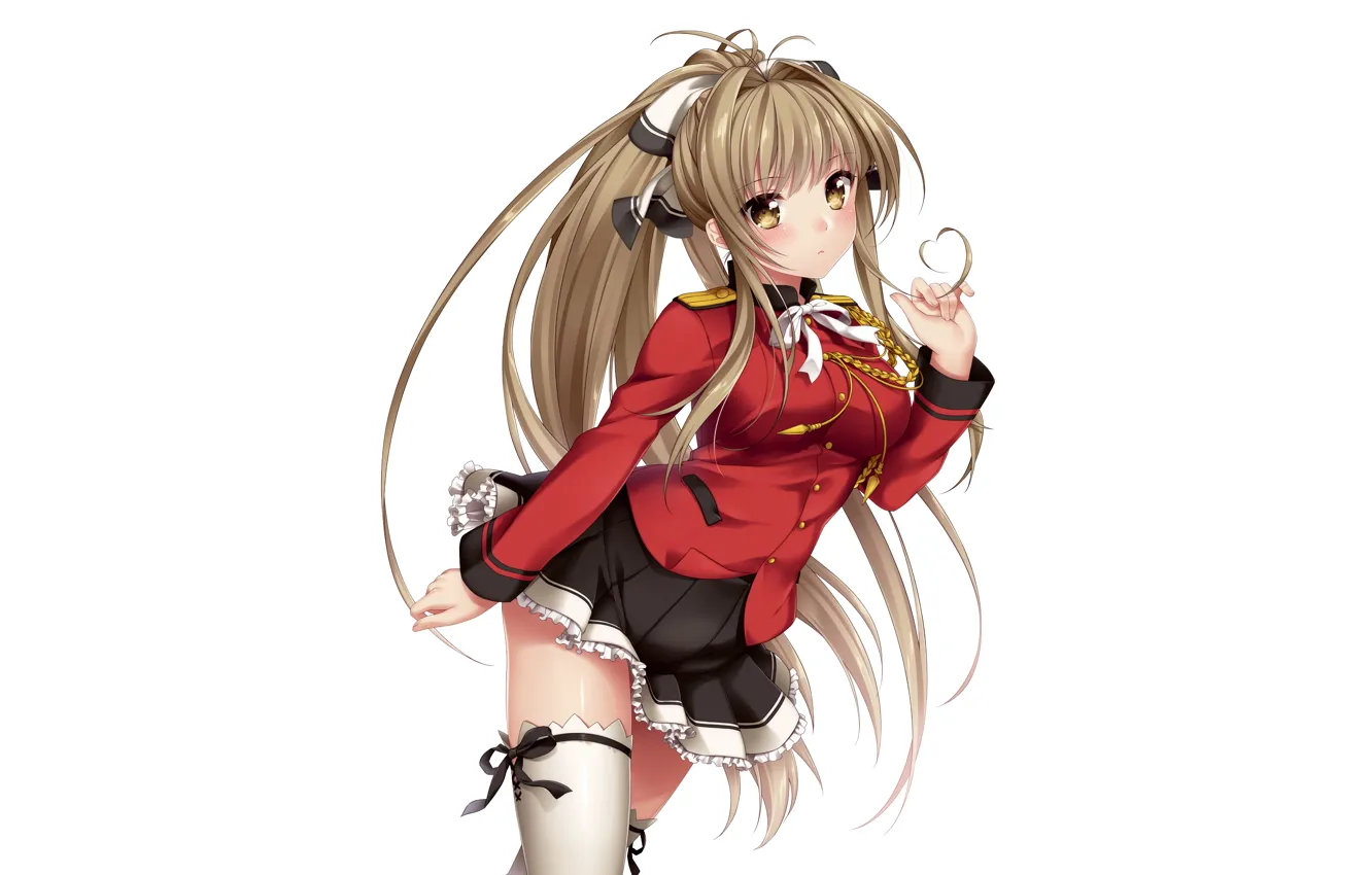 Фото обои girl, sexy, thighhighs, long hair, anime, beautiful, pretty, attractive