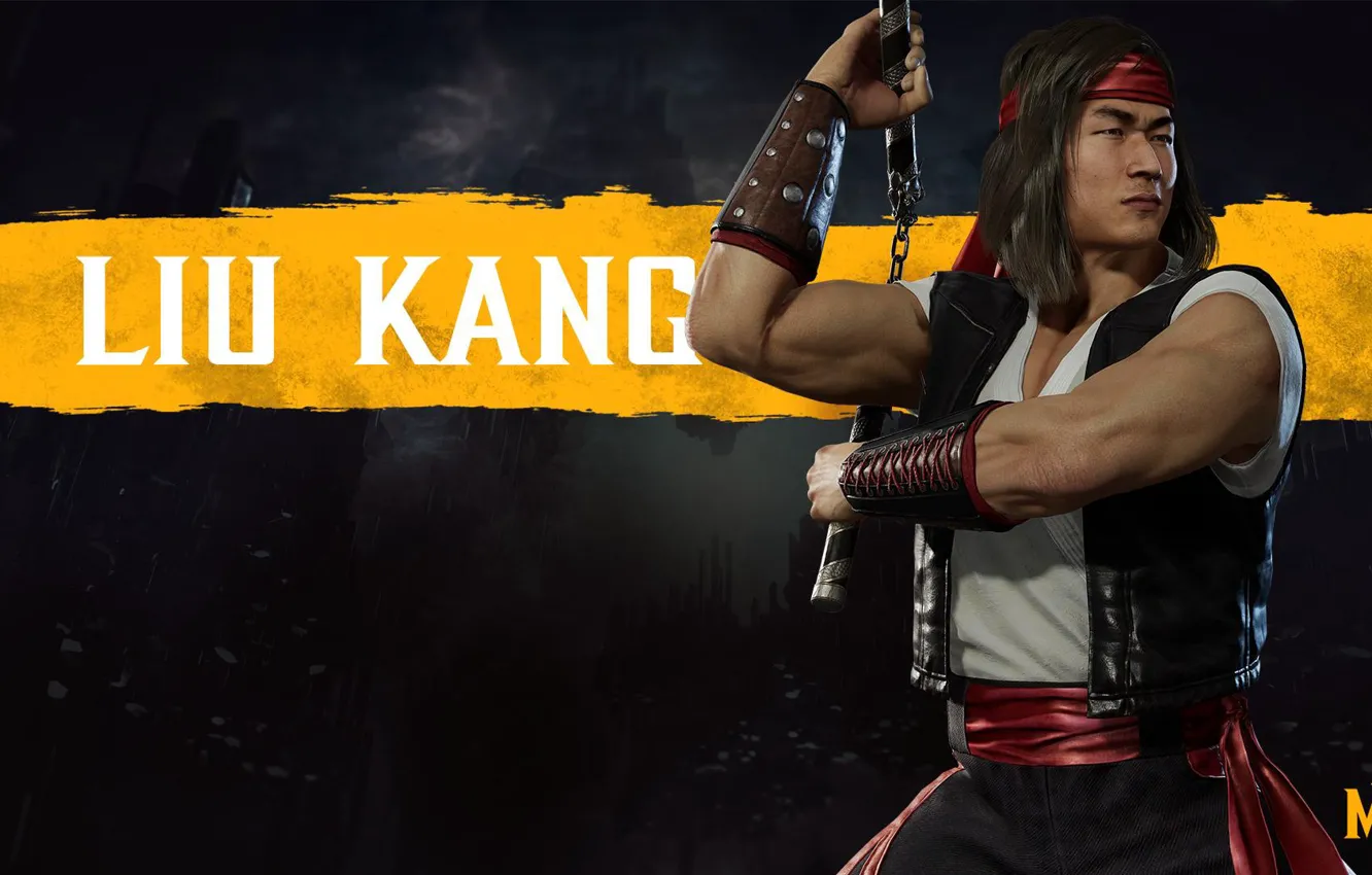 Фото обои Боец, Art, Смертельная Битва, Mortal Kombat, Мортал Комбат, Liu Kang, Персонаж, Characters