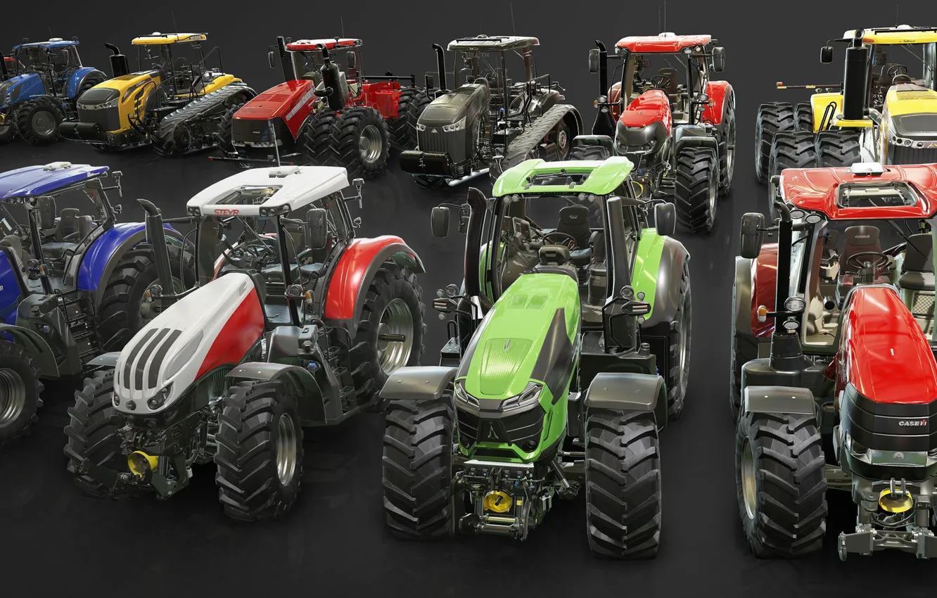 Фото обои тракторы, tractor garage, Vehicles for the Farming Simulator Franchise