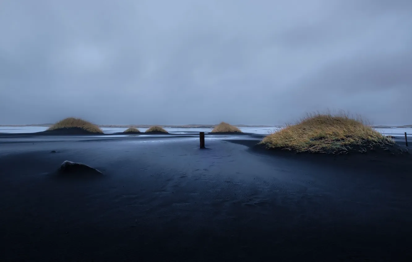 Фото обои Iceland, Auster-Skaftafellssysla, Vestrahorn, Black Beach