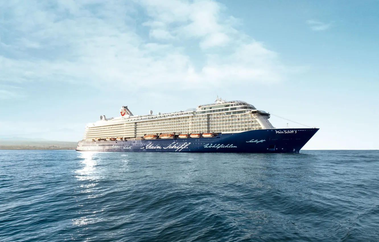 Фото обои Море, Лайнер, Судно, Пассажирский, Пассажирский лайнер, TUI Cruises, Royal Caribbean Cruises, Schiff