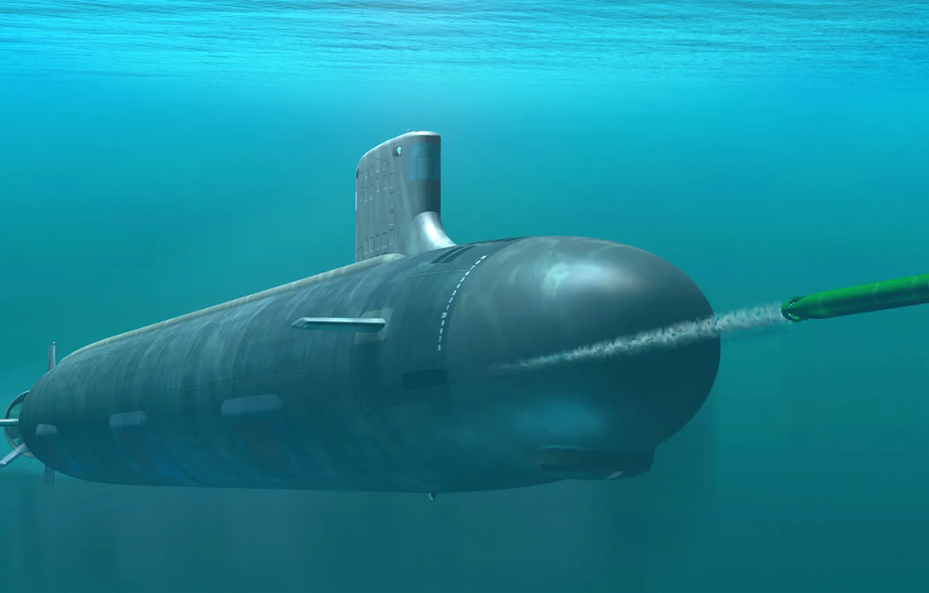 Фото обои Подводная лодка, США, Virginia