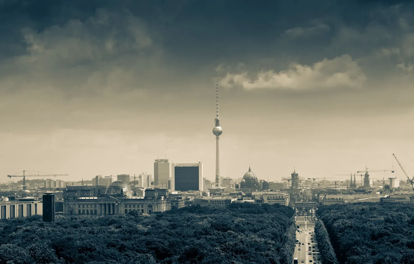 Фото обои пейзаж, город, Берлин