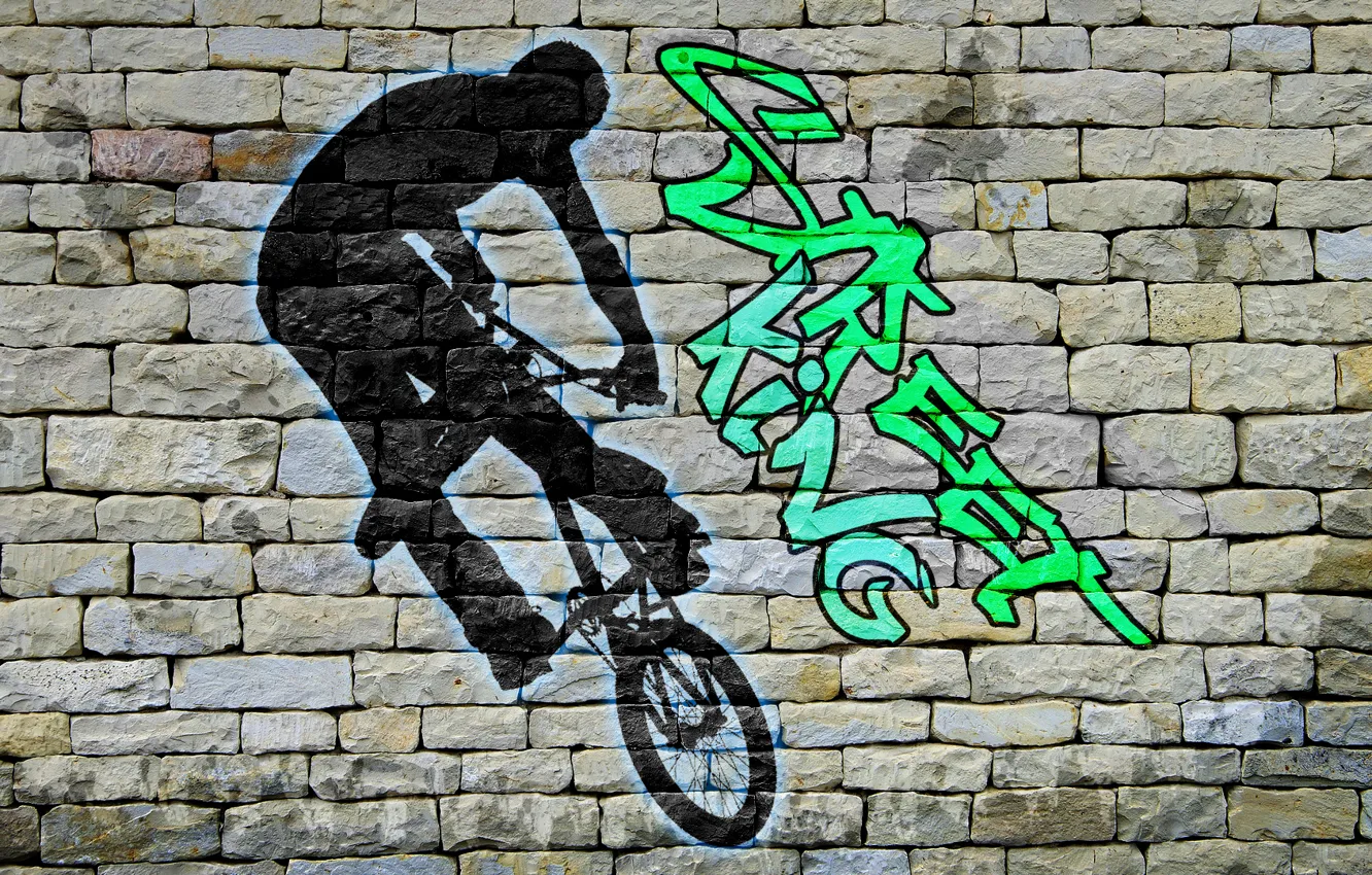 Фото обои граффити, BMX, street king