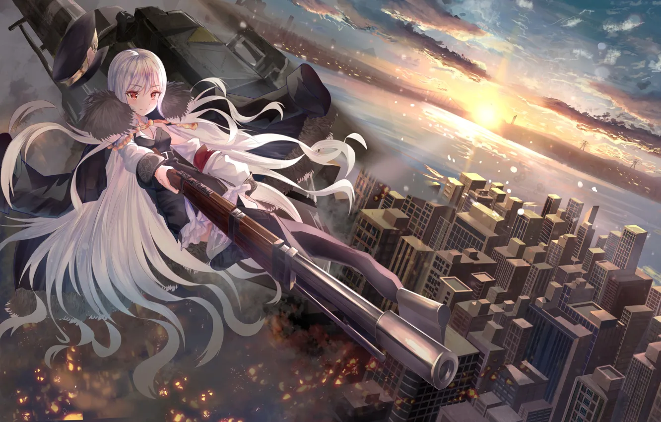 Фото обои Girls Frontline, smile2007h, Kar98k