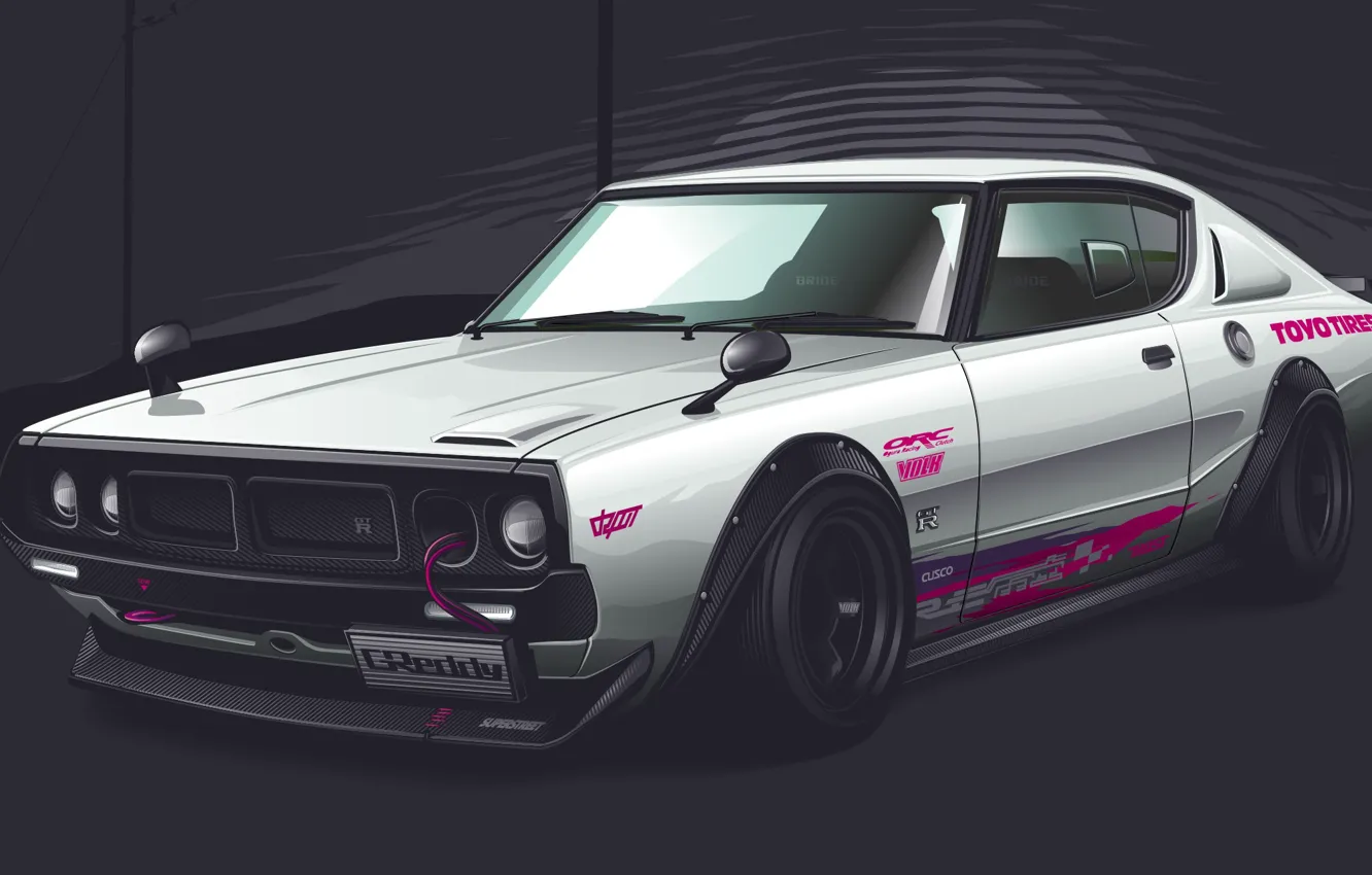 Фото обои nissan, skyline, jdm, gt-r, art, c111