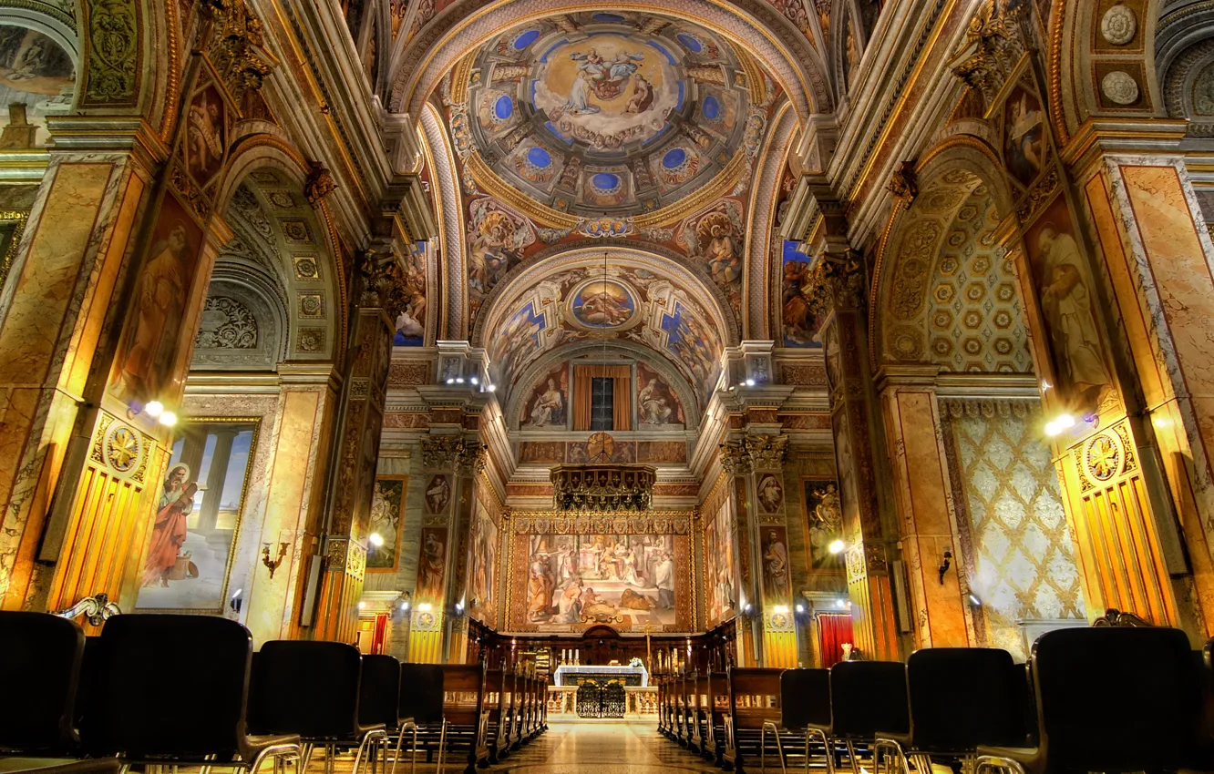 Фото обои Рим, Италия, церковь, Сан-Джироламо-деи-Кроати