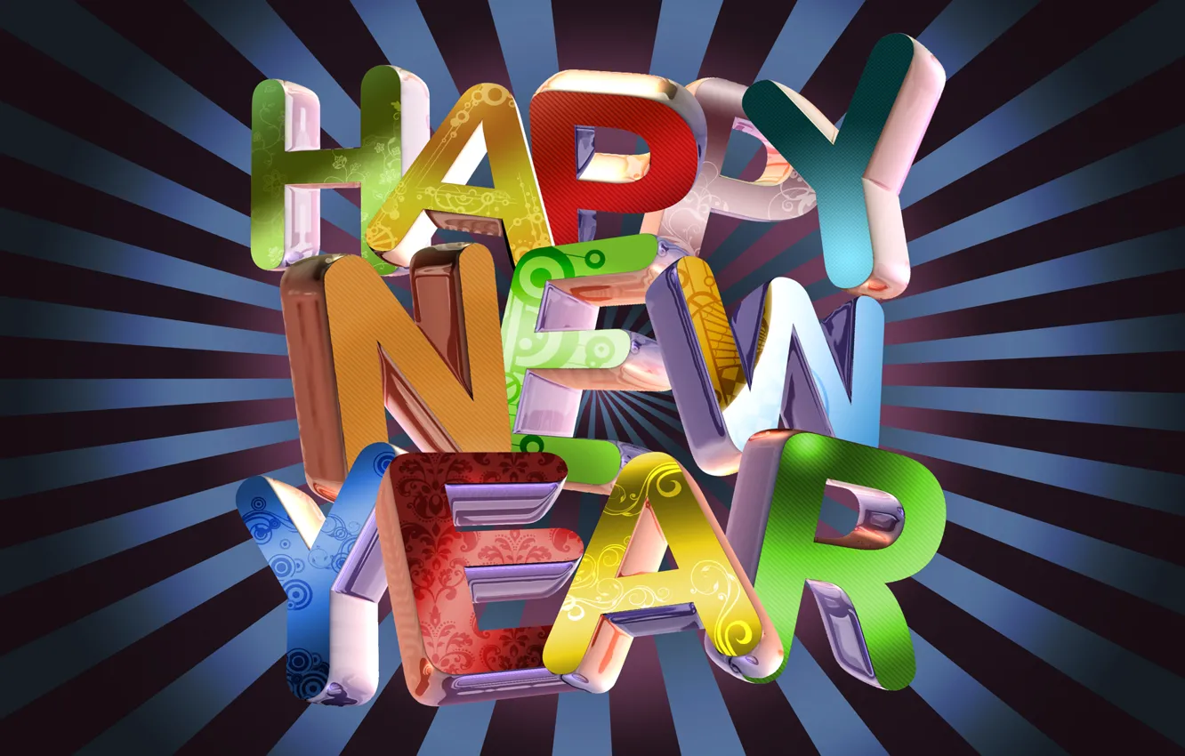 Фото обои праздник, новый год, слова, happy new year, поздравление