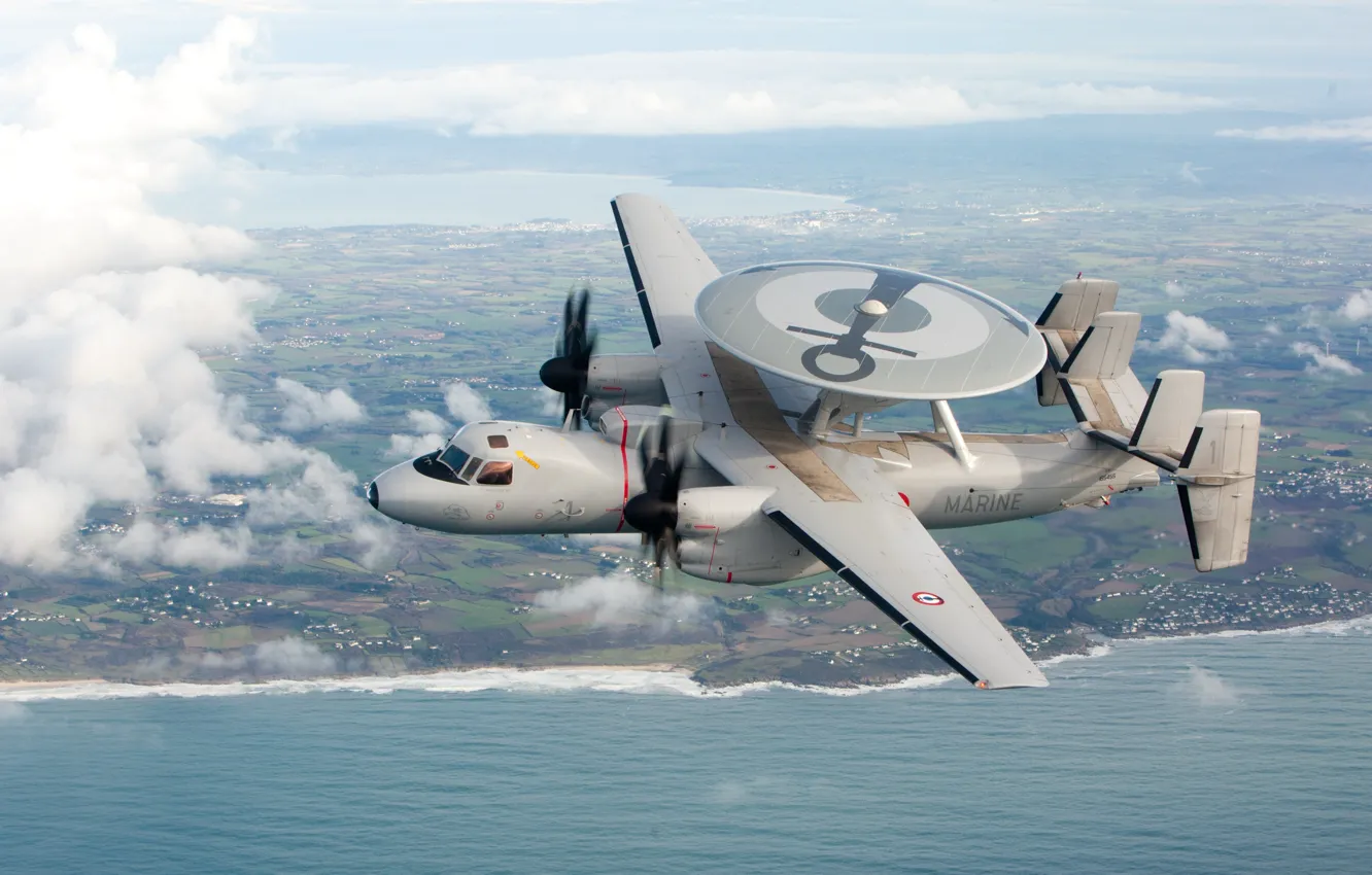 Фото обои ДРЛО, ВМС Франции, E-2D Hawkeye, Marine Nationale