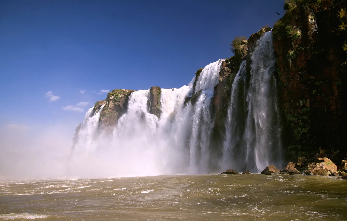 Фото обои природа, водопад, бразилия, игуасу