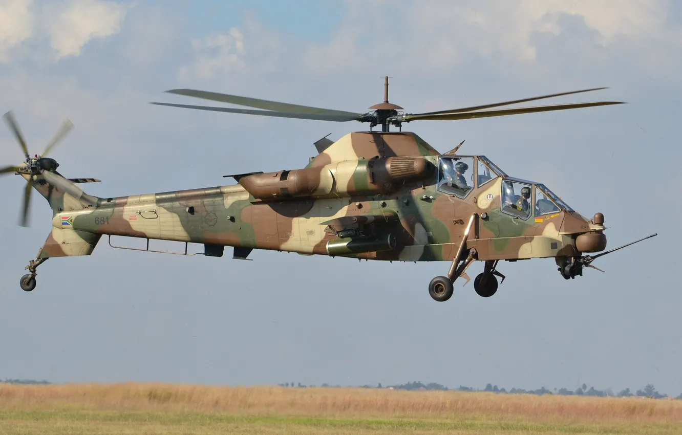 Фото обои helicopter, South Africa, Top speed 309 km / h, Denel AH-2 Rooivalk, Missile: 8-16 antitank …