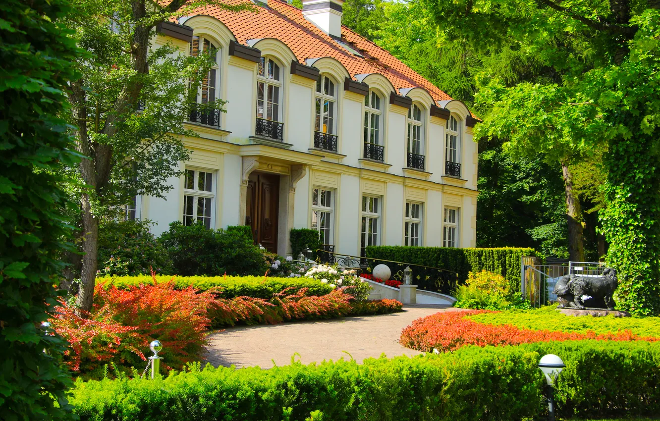 Фото обои house, park, garden, building