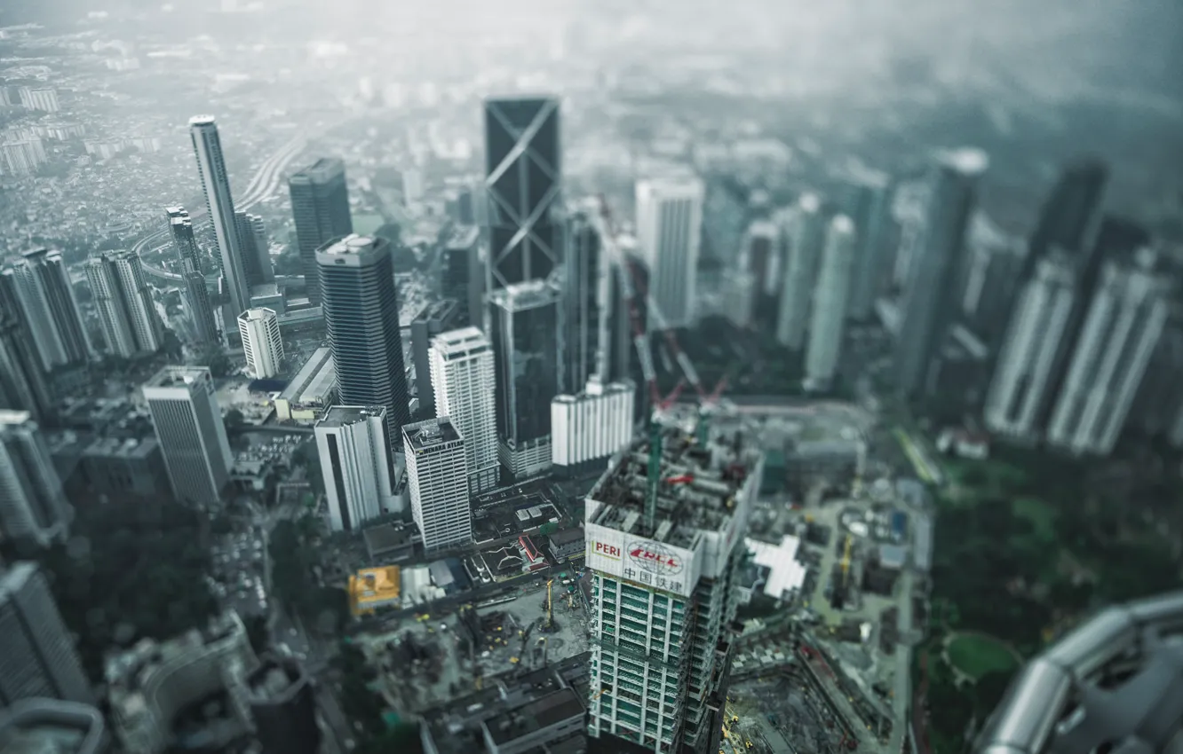 Фото обои город, небоскребы, панорама, Куала Лумпур