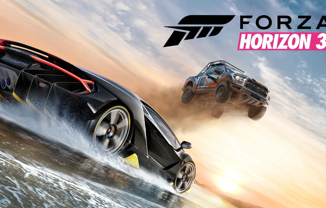 Фото обои Lamborghini, Game, Centenario, Forza Horizon 3