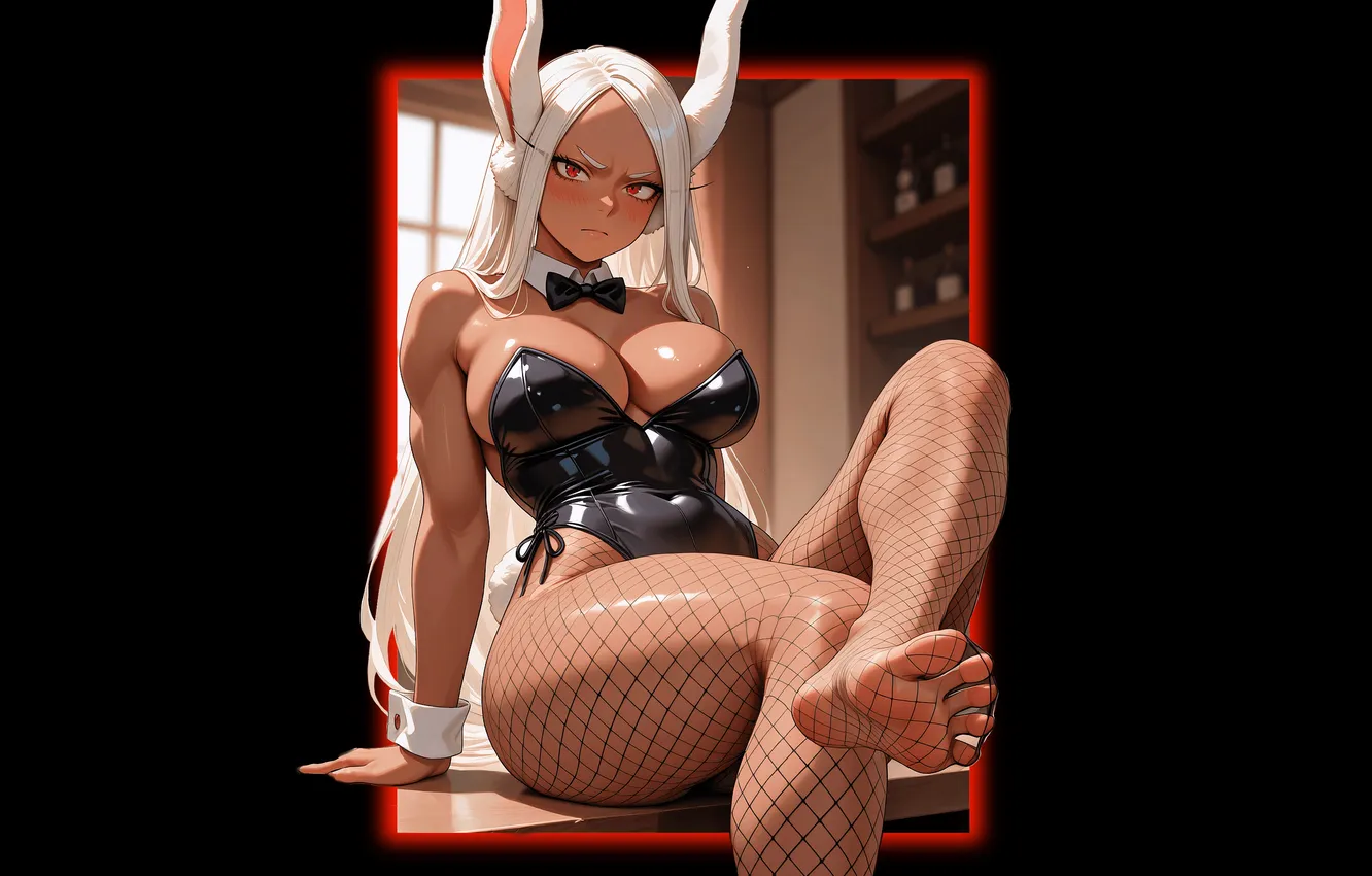 Фото обои girl, hot, sexy, muscle, anime, babe, bunny, fitness