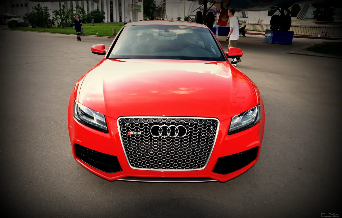 Фото обои Audi, красная, RS5