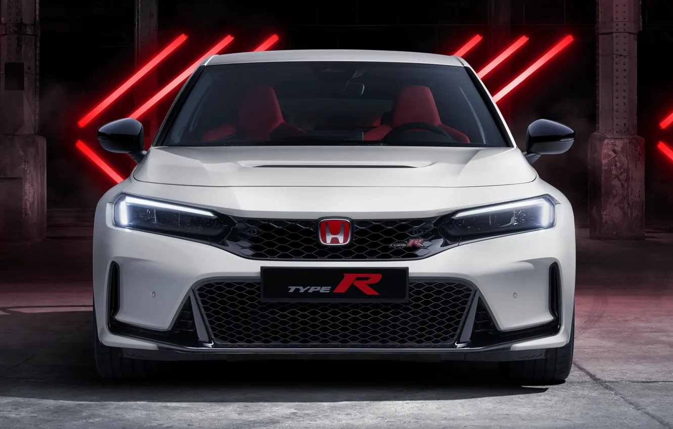 Фото обои Honda, вид спереди, Civic, Type R, 2022