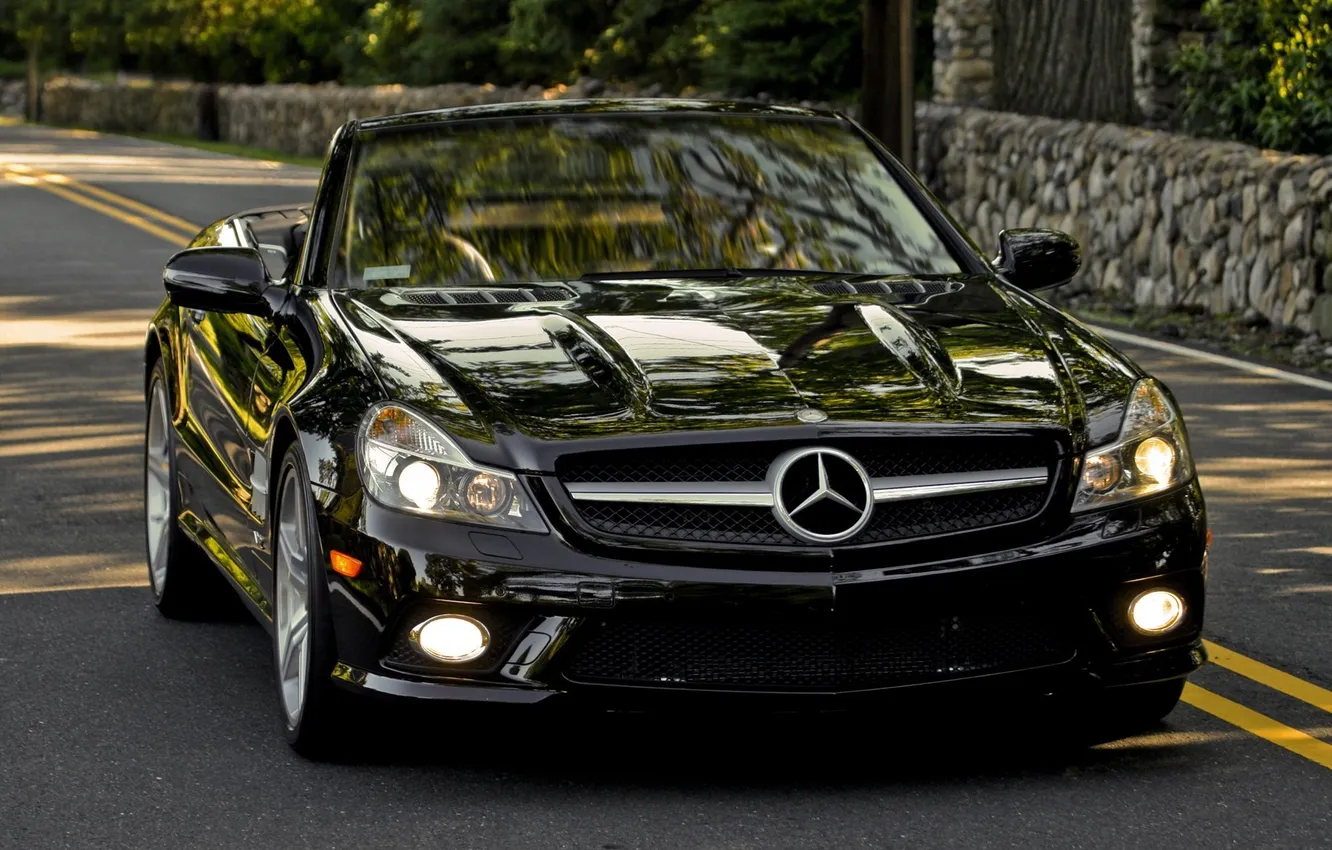 Фото обои машины, чёрный, Mercedes, авто обои, мерседесы