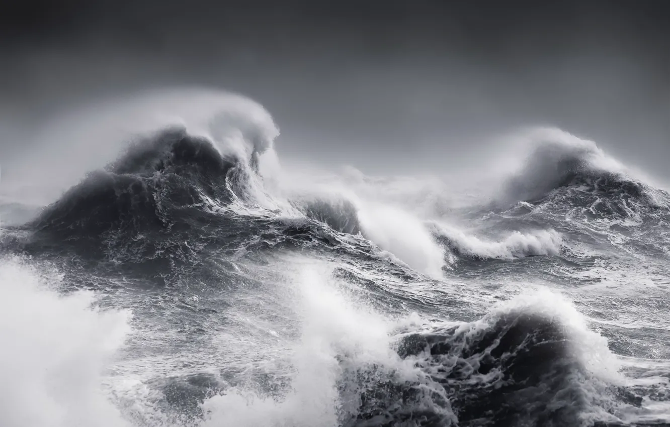 Фото обои море, волны, шторм