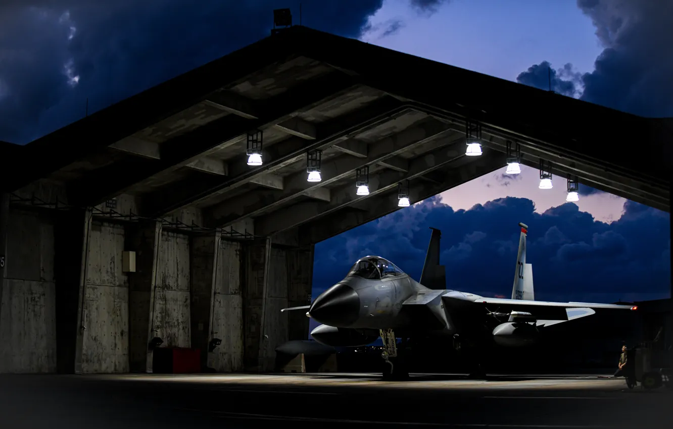 Фото обои Eagle, американский, ВВС США, четвёртого поколения, McDonnell Douglas, F-15C, завоевания превосходства в воздухе, Одноместный всепогодный …