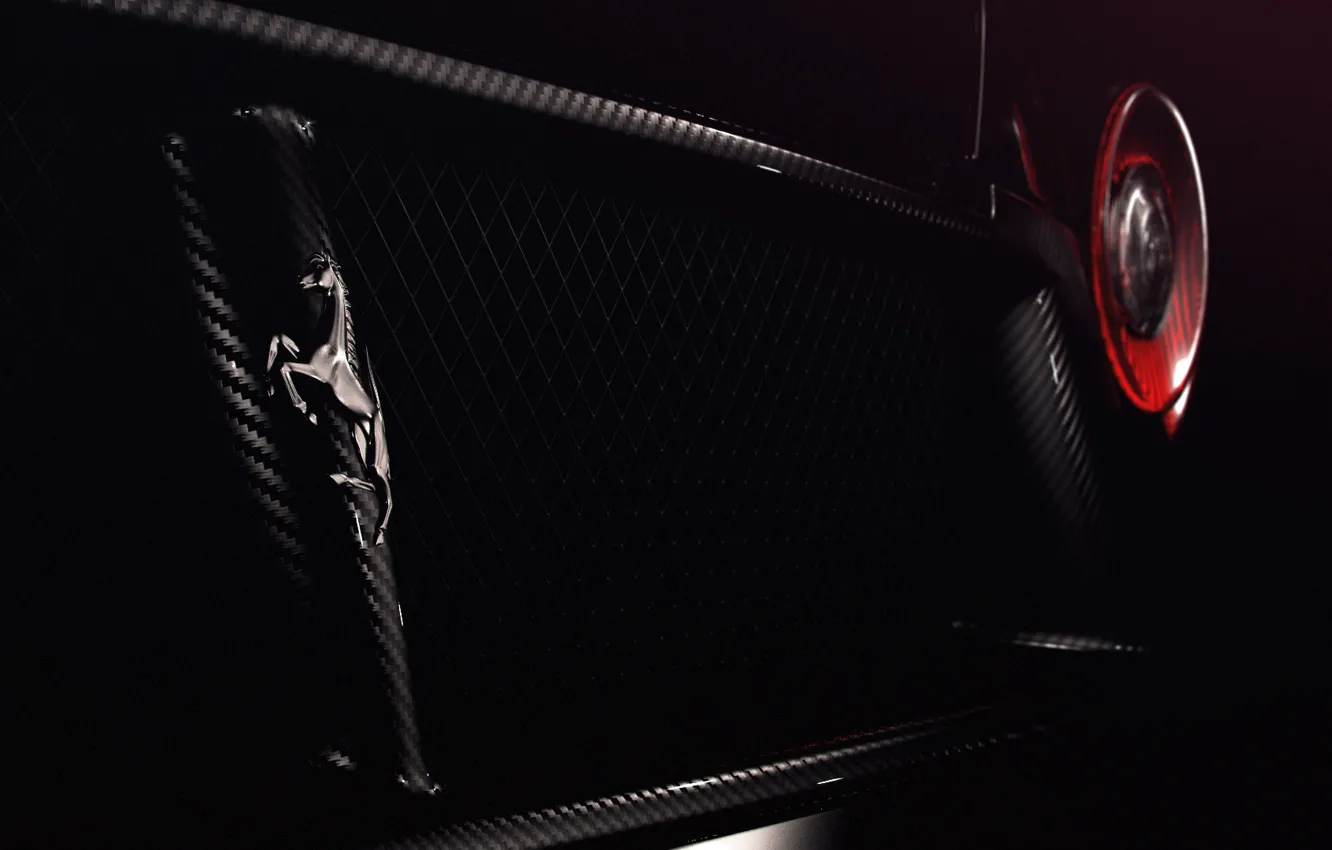 Фото обои Ferrari, Logo, Scuderia, Italia, Carbon Edition, LaFerrari, Horse