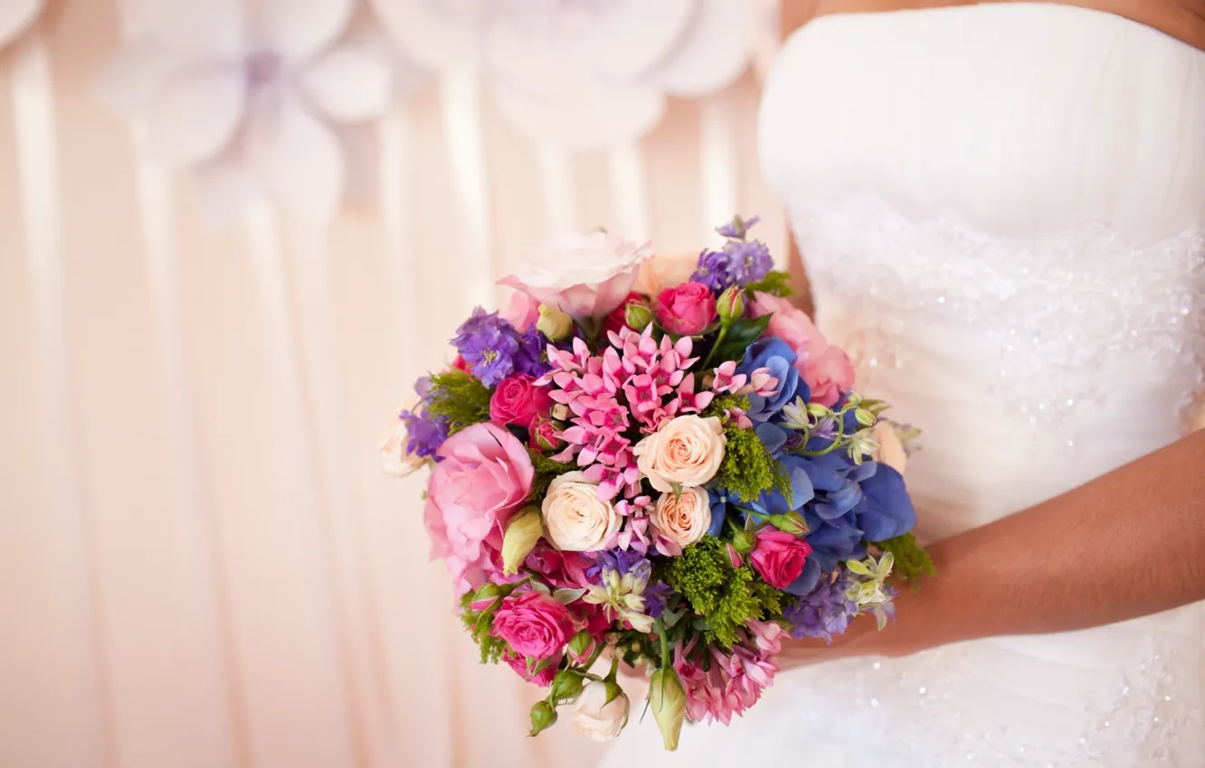 Фото обои цветы, праздник, букет, свадебный