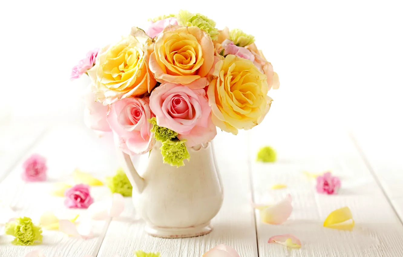 Фото обои розы, букет, нежные, flowers, bouquet, roses, tender, pastel